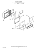 DOOR PARTS Diagram and Parts List for GW397LXUT06  Whirlpool Range