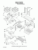 SHELF PARTS Diagram and Parts List for KFCS22EVMS3  KitchenAid Refrigerator