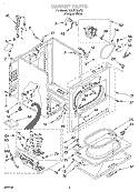CABINET Diagram and Parts List for TGDS780JQ0  Estate Dryer