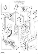 CABINET Diagram and Parts List for TGDX640JQ1  Estate Dryer