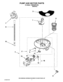 PUMP AND MOTOR PARTS Diagram and Parts List for 7WDF530PAYM3  Whirlpool Dishwasher