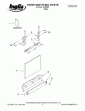 DOOR AND PANEL PARTS Diagram and Parts List for IWU98660  Inglis Dishwasher