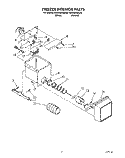 FREEZER INTERIOR Diagram and Parts List for RS22AWXAL00  Roper Refrigerator
