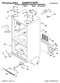 CABINET PARTS Diagram and Parts List for KBFS20ETWH01  KitchenAid Refrigerator