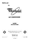 COVER Diagram and Parts List for ACE184XM0  Whirlpool Air Conditioner