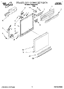 FRAME AND CONSOLE Diagram and Parts List for DP920QWDB2  Whirlpool Dishwasher