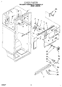 LINER Diagram and Parts List for KTRS25QAWH12  KitchenAid Refrigerator