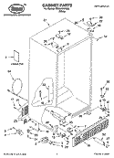 CABINET PARTS Diagram and Parts List for RS25AGXNQ00  Roper Refrigerator