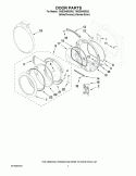 DOOR PARTS Diagram and Parts List for YWED9400SW2  Whirlpool Dryer
