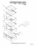 REFRIGERATOR SHELF PARTS Diagram and Parts List for GSC25C6EYY00  Whirlpool Refrigerator