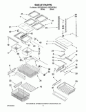 SHELF PARTS Diagram and Parts List for KBFS25EVBL2  KitchenAid Refrigerator