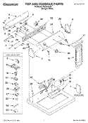 TOP AND CONSOLE, LITERATURE Diagram and Parts List for TGDS840JQ1  Estate Dryer