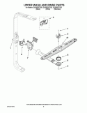 UPPER WASH AND RINSE PARTS Diagram and Parts List for GU3000XTXS0  Whirlpool Dishwasher