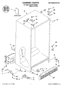 CABINET, LITERATURE Diagram and Parts List for 3KED0FHQKQ00  KitchenAid Refrigerator