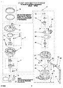 PUMP AND MOTOR Diagram and Parts List for KUDP230BWH0  KitchenAid Dishwasher