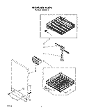 DISHRACK Diagram and Parts List for WU3006V3  Roper Dishwasher