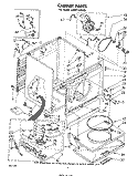 CABINET Diagram and Parts List for LG5811XPW0  Whirlpool Dryer