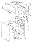 DOOR Diagram and Parts List for ET18GKXEW00  Whirlpool Refrigerator
