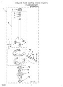 BRAKE AND DRIVE TUBE Diagram and Parts List for LXR6432JQ0  Whirlpool Washer