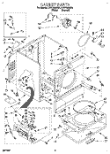 CABINET Diagram and Parts List for LGV7646AN2  Whirlpool Dryer