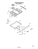 COOK TOP Diagram and Parts List for F6857W0  Roper Range