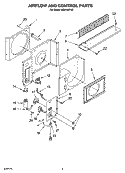 AIRFLOW AND CONTROL PARTS Diagram and Parts List for ACU102PK2  Whirlpool Air Conditioner