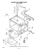 CABINET AND STIRRER Diagram and Parts List for MW8700XS1  Whirlpool Microwave