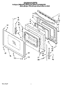 DOOR PARTS Diagram and Parts List for SF265LXTB0  Whirlpool Range