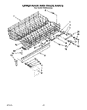 UPPER RACK AND TRACK Diagram and Parts List for KUDI22XX2  KitchenAid Dishwasher