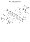 CONTROL PANEL Diagram and Parts List for SGS395XX2  Roper Range