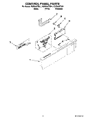 CONTROL PANEL PARTS Diagram and Parts List for KUDS03STWH1  KitchenAid Dishwasher