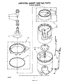 AGITATOR, BASKET AND TUB Diagram and Parts List for LA6300XPW4  Whirlpool Washer