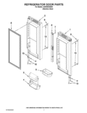 REFRIGERATOR DOOR PARTS Diagram and Parts List for IX5HHEXWS09  Whirlpool Refrigerator