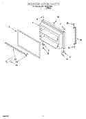 FREEZER DOOR, LIT/OPTIONAL Diagram and Parts List for 3VET20DKFW02  Whirlpool Refrigerator
