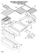 DRAWER & BROILER PARTS Diagram and Parts List for GR488LXRQ1  Whirlpool Range