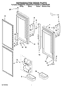 REFRIGERATOR DOOR PARTS Diagram and Parts List for GX5SHDXTQ01  Whirlpool Refrigerator
