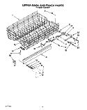 UPPER RACK AND TRACK Diagram and Parts List for KUDJ230Y1  KitchenAid Dishwasher