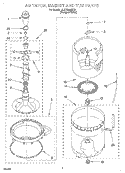 AGITATOR, BASKET AND TUB Diagram and Parts List for 3LSC8255EQ0  Whirlpool Washer