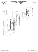 CONTROL PANEL PARTS Diagram and Parts List for MH1160XSQ2  Whirlpool Microwave