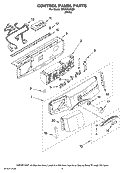 CONTROL PANEL PARTS Diagram and Parts List for MFW9600SQ0  Whirlpool Washer