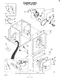 CABINET Diagram and Parts List for LG3001XPW0  Whirlpool Dryer