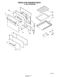 DOOR AND DRAWER Diagram and Parts List for SF0105SPW0  Whirlpool Range