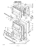 DOOR Diagram and Parts List for EHT161AKWR1  Whirlpool Refrigerator