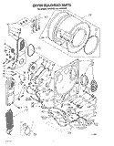 DRYER BULKHEAD Diagram and Parts List for JV020000  Whirlpool Washer Dryer Combo