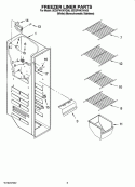 FREEZER LINER PARTS Diagram and Parts List for 5ED2FHKXVQ00  Whirlpool Refrigerator