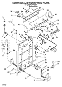 CONTROLS AND REAR PANEL PARTS Diagram and Parts List for TAWS750PQ0  Estate Washer