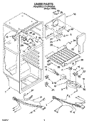 LINER PARTS Diagram and Parts List for TT14DKXKQ03  Estate Refrigerator