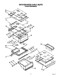 REFRIGERATOR SHELF Diagram and Parts List for KSRB25QABL00  KitchenAid Refrigerator
