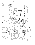 DRIVE Diagram and Parts List for LA7000XKW2  Whirlpool Washer