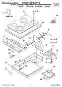 COOKTOP PARTS, OPTIONAL PARTS Diagram and Parts List for KECC507RSS01  KitchenAid Cooktop